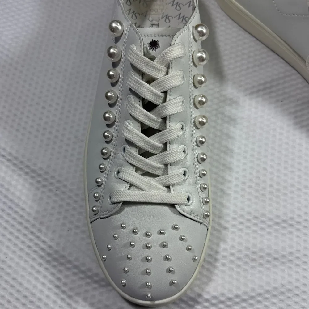 Stuart Weitzman Goldie Convertible Womens Leather Low-top sneakers Size 10
